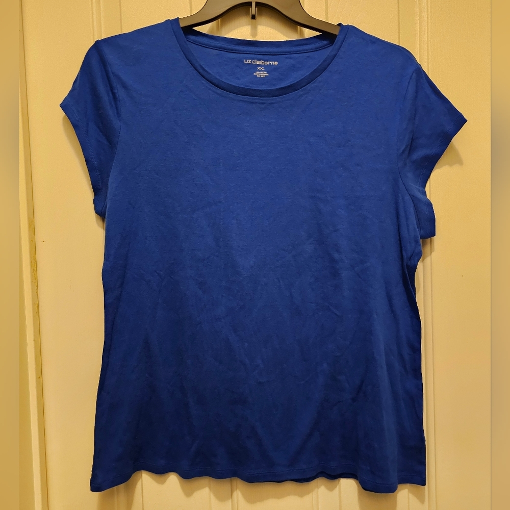 Liz Claiborne Royal Blue T-shirt - XXL